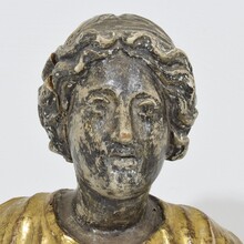Handcarved wooden reliquary bust, Italy circa 1650-1750