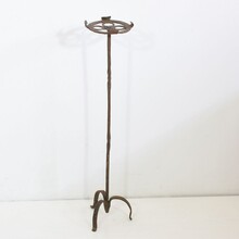 Hand forged iron candleholder, Spain circa 1650-1750
