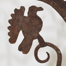 Hand forged iron folk art roof finial ornament, France circa 1750- 1850