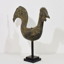 Folk art copper rooster weathervane, France circa 1750- 1850