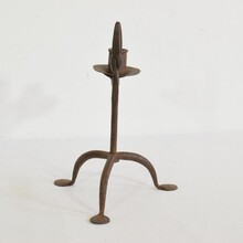 Hand forged iron candleholder, France/Spain 18/19th century