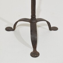 Hand forged iron candleholder, England 18th century.