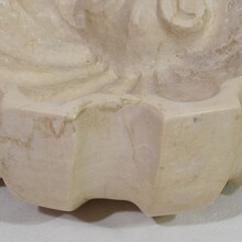 Baroque hand carved limestone water font or stoup, Italy circa 1750