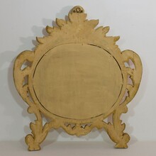 Carved giltwood baroque mirror, Italy circa 1750