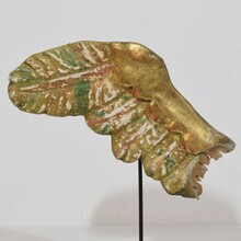 carved wooden wing of a baroque angel, Italy circa 1750
