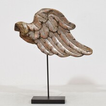 Hand carved wooden wing of a baroque angel, Italy circa 1750