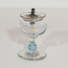 Glass weavers oil lamp, France 19th century