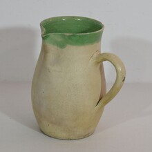 Glazed earthenware water jug, France circa 1850-1900