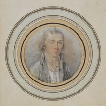 Portrait drawing of a young man, France circa 1800-1840