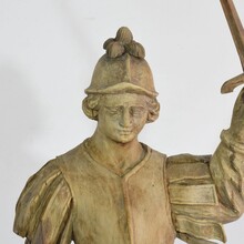 baroque carved wooden armed figure, France 17/18th century