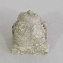 Carved stone angel head ornament, France circa 1650-1750