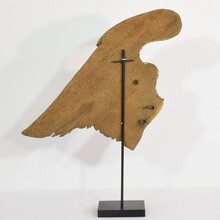 Carved oak wing of an angel, France circa 1650-1750