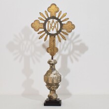 Baroque gilded metal procession cross, France circa 1750