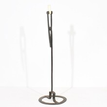 Hand forged iron candleholder, France circa 1700-1750