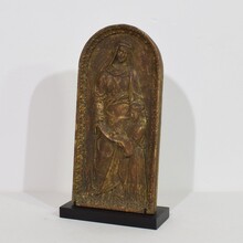 Wooden panel with mother Ann and Maria, France circa 1750