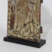 Wooden tabernacle door depicting Christ/ Salvator Mundi, France circa 1750