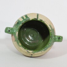 Green glazed ceramic jar, France circa 1850-1900