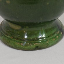 Green glazed earthenware Castelnaudary planter, France circa 1850-1900