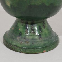 Green glazed earthenware castelnaudary planter/vase, France circa 1850-1900