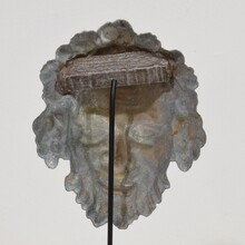 Zinc Bacchus head ornament, France circa 1850-1900