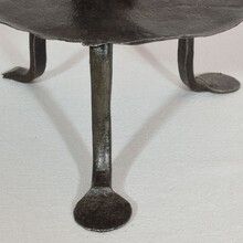 Couple hand forged iron rat de cave candleholders, France 18th century.