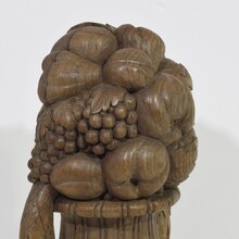 Neoclassical hand carved oak vase ornament/ finial, France circa 1800-1850