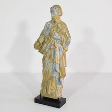 Neo gothic gilded metal saint statue, France circa 1880-1900