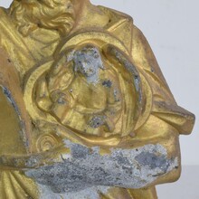 Neo Gothic gilded metal Saint statue, France circa 1880-1900