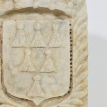 White marble coat of arms, Italy circa 1650-1750