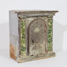Neoclassical silvered and painted wooden tabernacle, Italy circa 1780