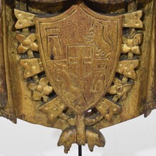 Baroque style giltwood coat of arms, Italy circa 1850