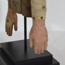 Large hand carved wooden fragment of a marionette, France circa 1850