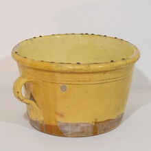 Large yellow glazed ceramic kitchen jar/pot, France circa 1850-1900
