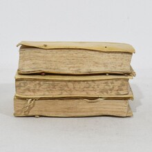 Nice collection of weathered vellum books, Spain 18th century.