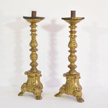 Pair giltwood candleholders, Italy circa 1760-1780