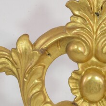 Pair carved giltwood ornaments, Italy circa 1850