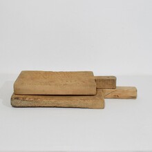 Pair of two rare wooden chopping or cutting boards, France circa 1850-1900