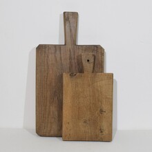 Pair of two rare wooden chopping or cutting boards, France circa 1850-1900
