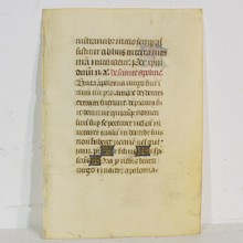 Small illuminated vellum book page, France 15th century