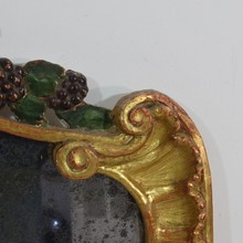 Small giltwood baroque mirror, Italy circa 1750