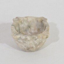 Small alabaster mortar, France circa 1750-1850