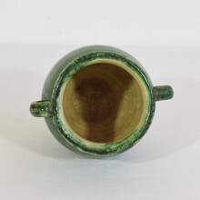 Small green glazed ceramic jar, France circa 1850-1900
