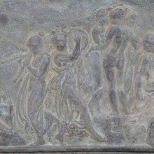 Small rare pewter neoclassical panel, France circa 1780