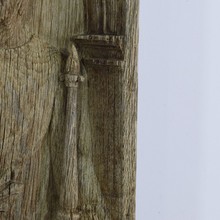 Carved oak panel with a nobleman, France circa 1550-1650