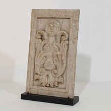 Carved oak panel with an angel figure, France circa 1550-1650