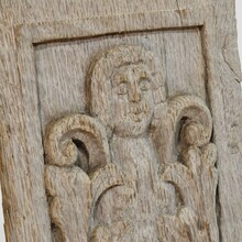 Carved oak panel with an angel figure, France circa 1550-1650