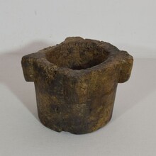 Weathered wooden mortar, France circa 1650-1750