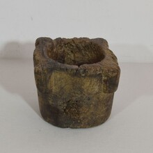 Weathered wooden mortar, France circa 1650-1750