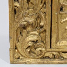 Carved giltwood baroque tabernacle with sunburst, Italy circa 1750