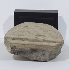 Carved stone coat of arms with unicorn, Italy circa 1650-1750